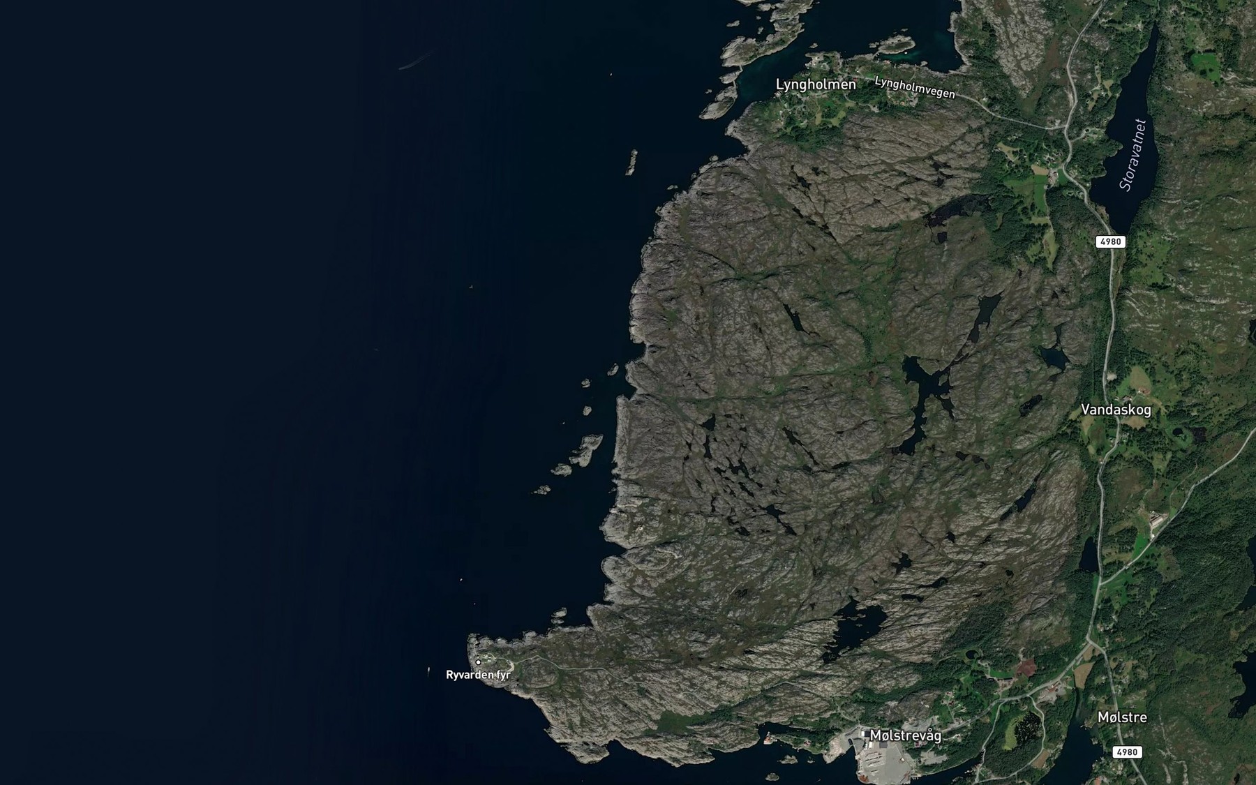 Satellite map of the Sorevika