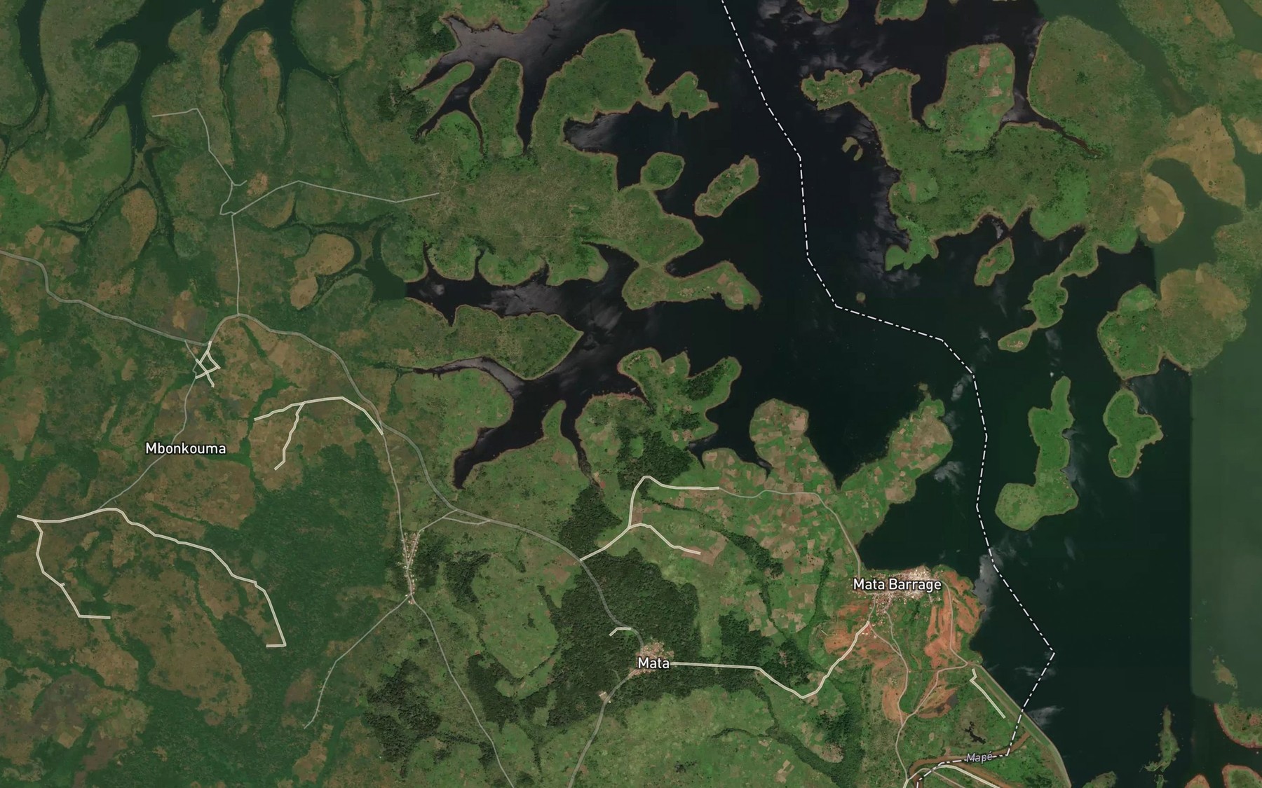 Satellite map of the Ndoute