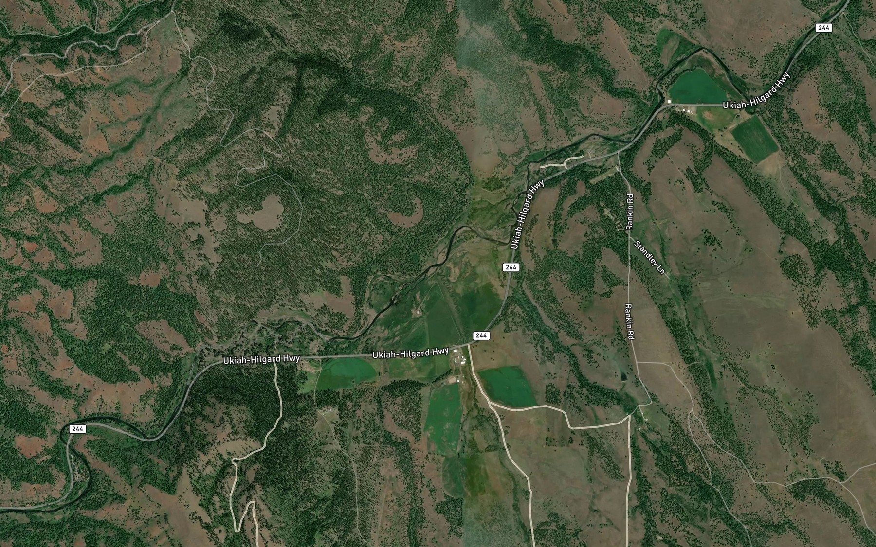 Satellite map of the Bear Creek