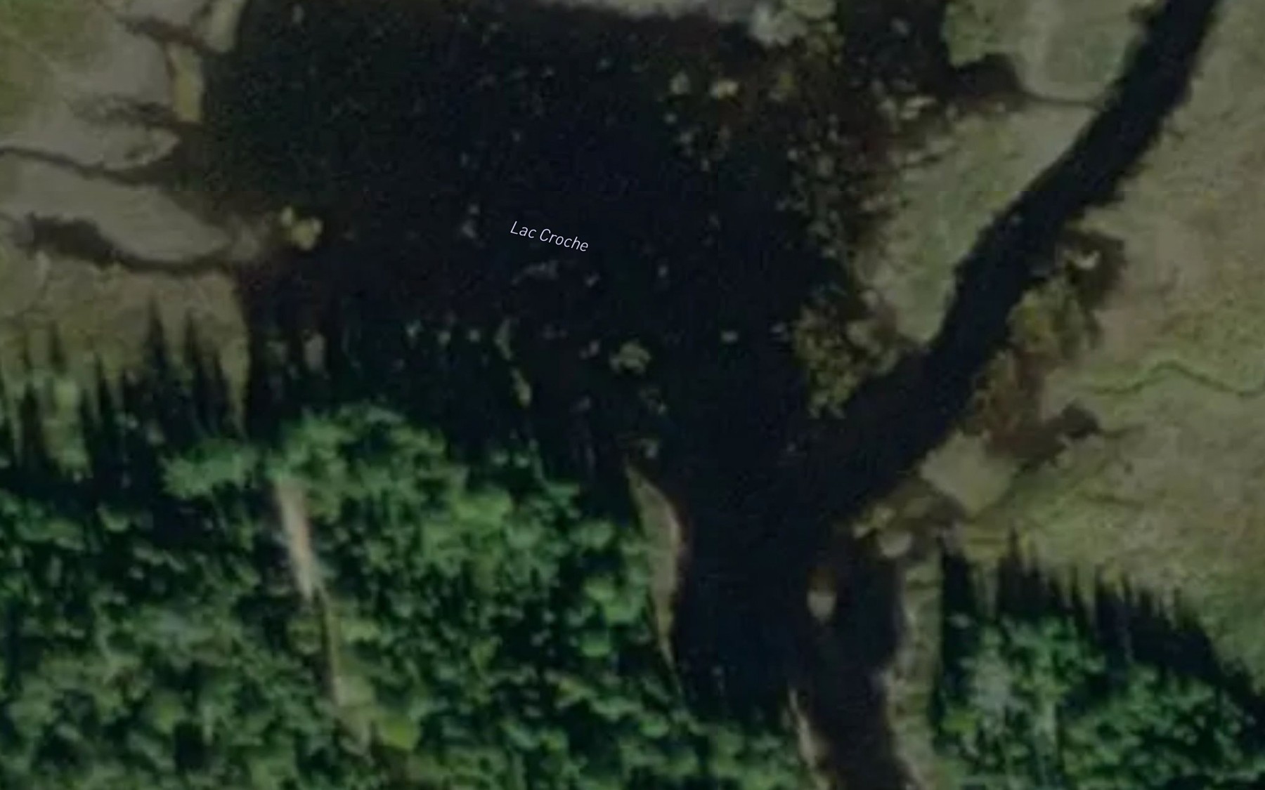 Satellite map of the Lac Croche