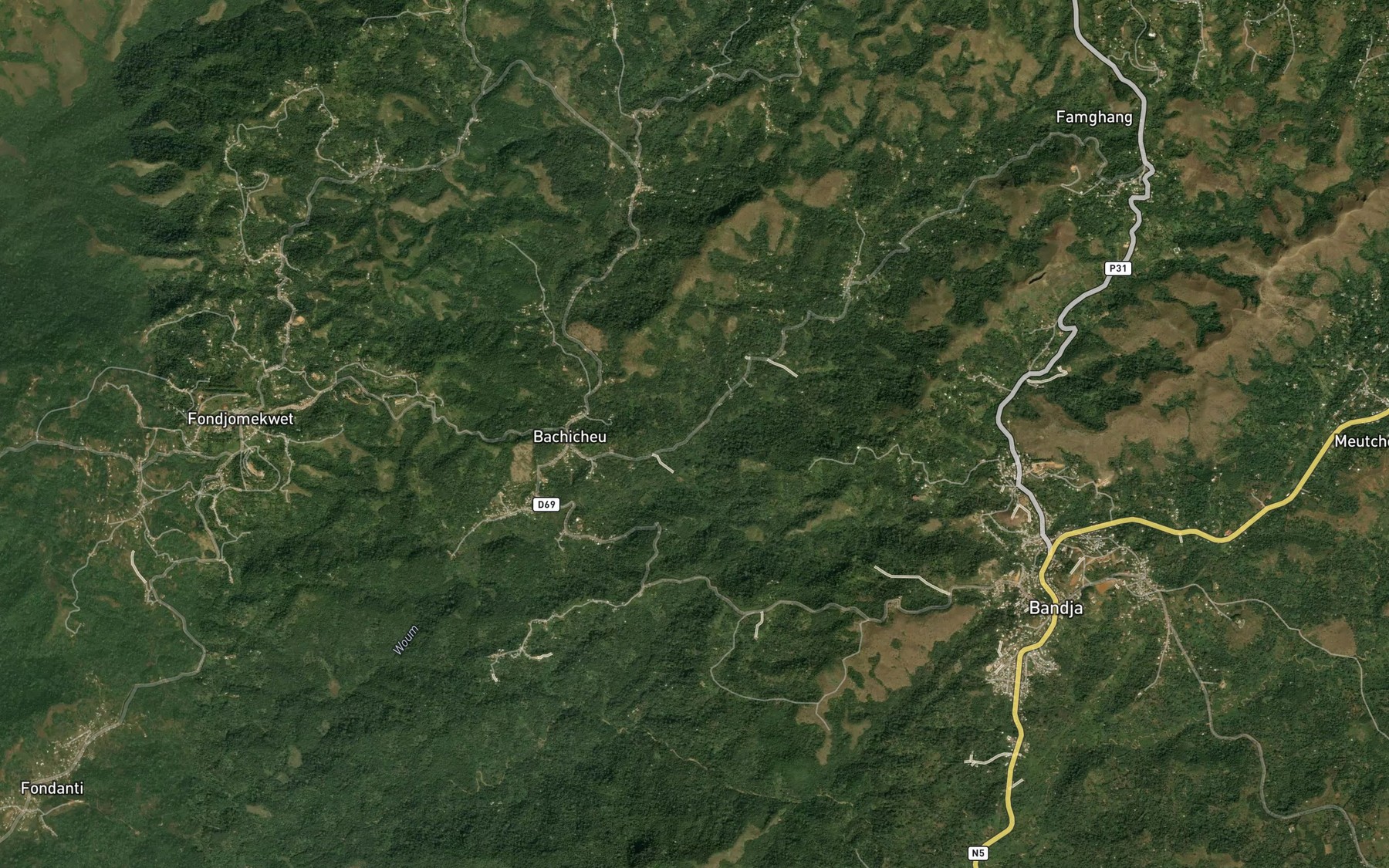 Satellite map of the Metchingou