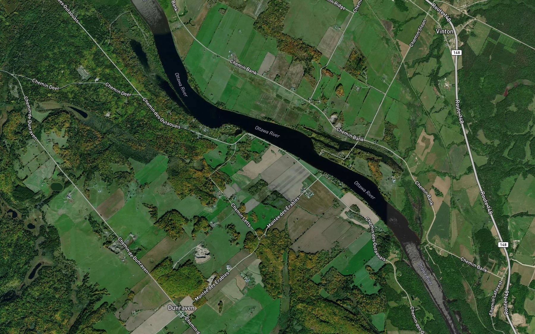 Satellite map of the Crique a Ryan