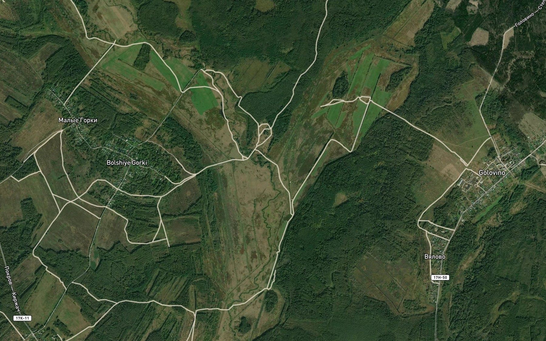 Satellite map of the Voleshka