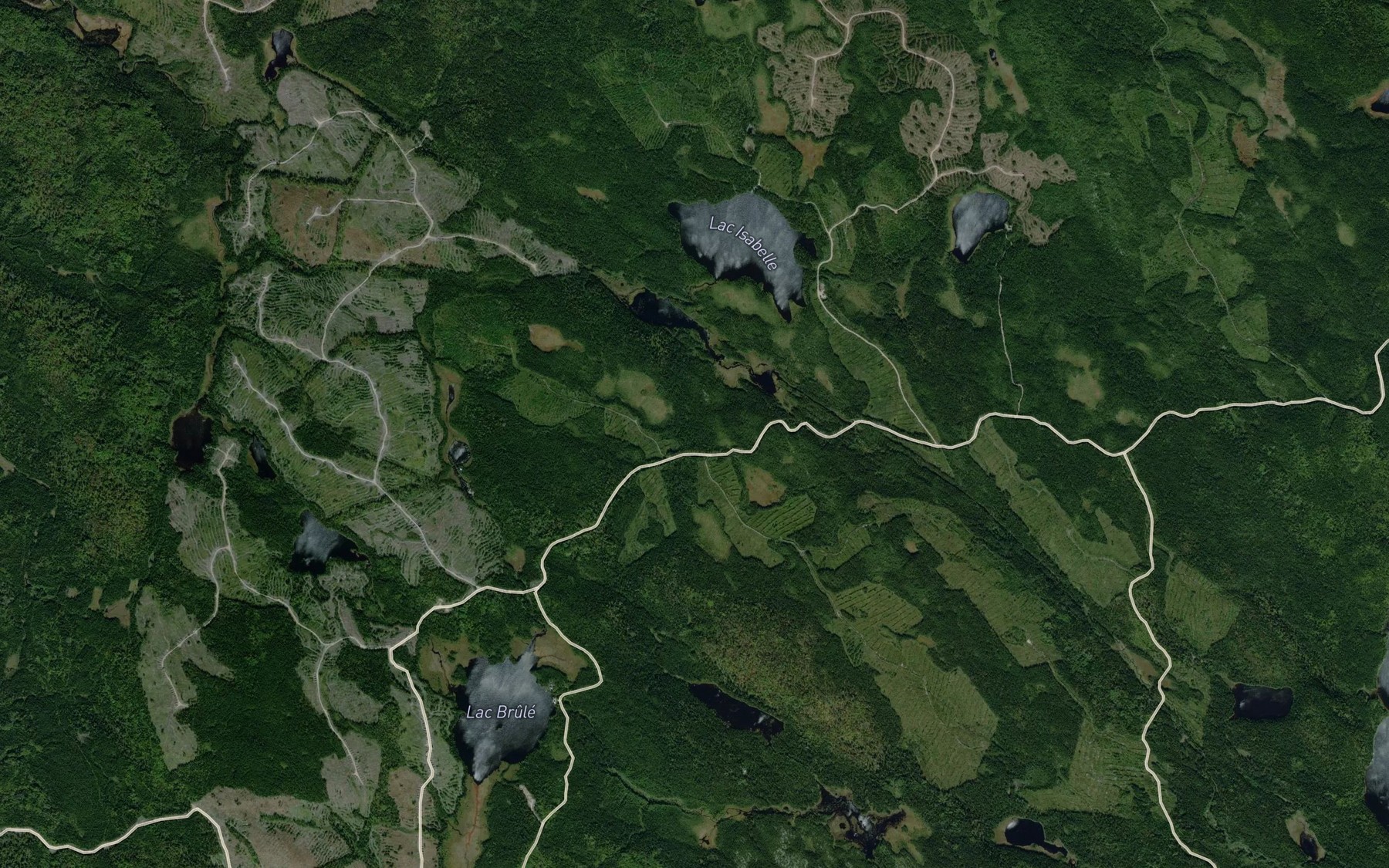 Satellite map of the Etang Filion