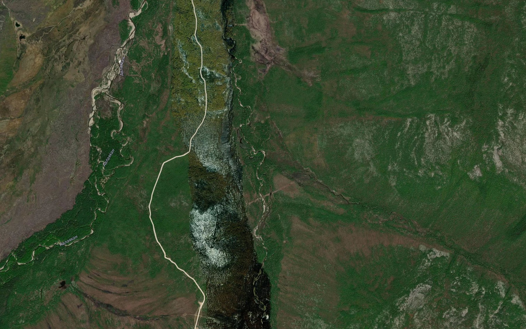 Satellite map of the Bystritsa