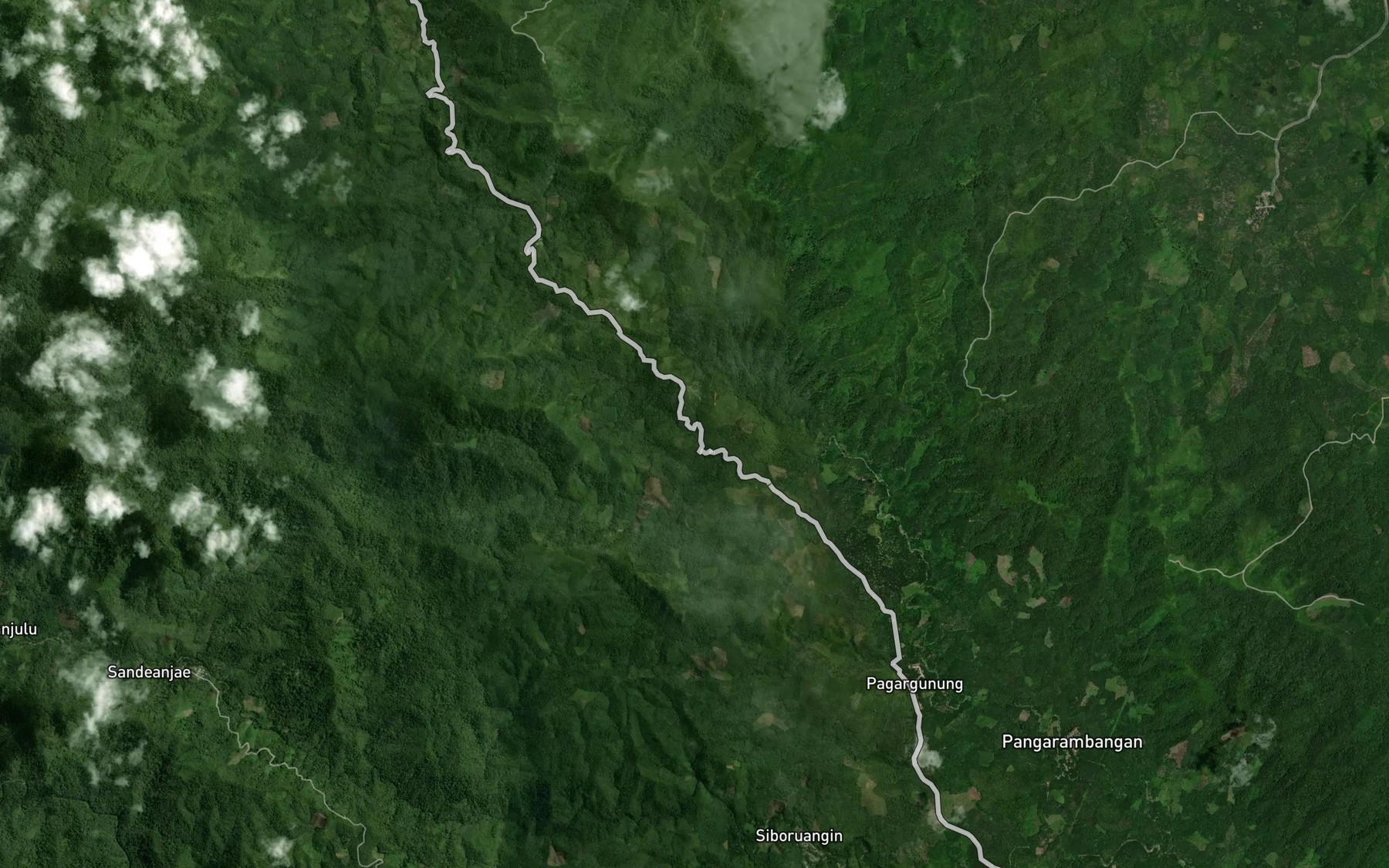 Satellite map of the Aek Pandayangan