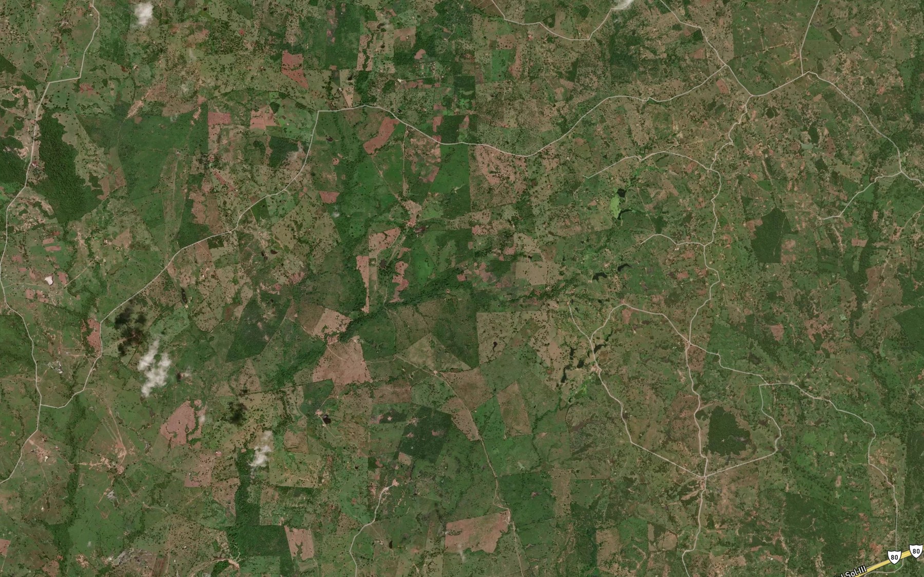 Satellite map of the La Alegria