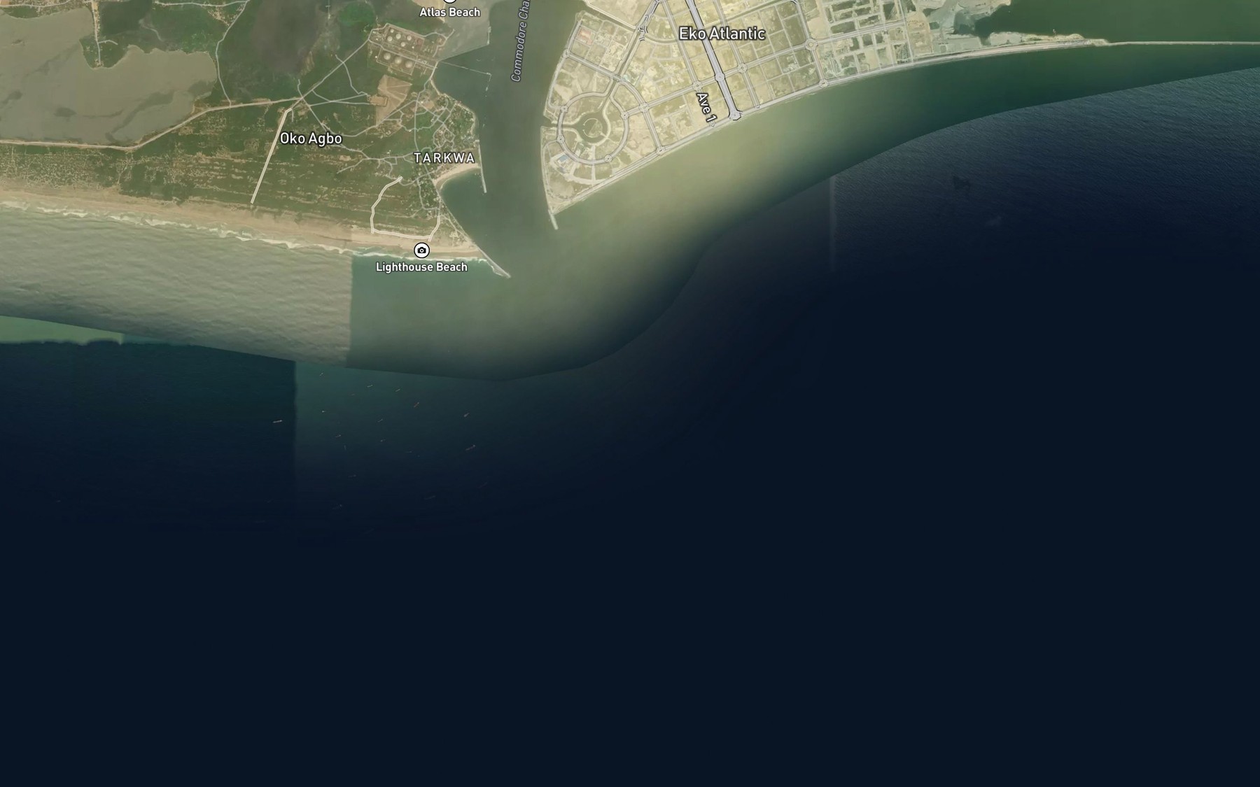 Satellite map of the Lagos Roads