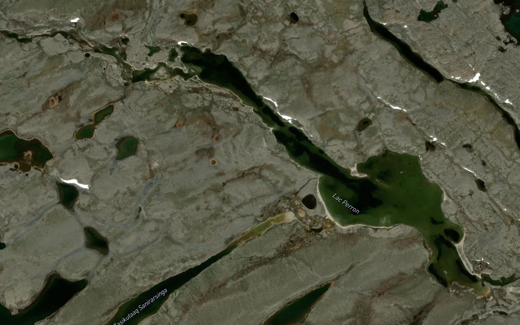 Satellite map of the Lac Perron