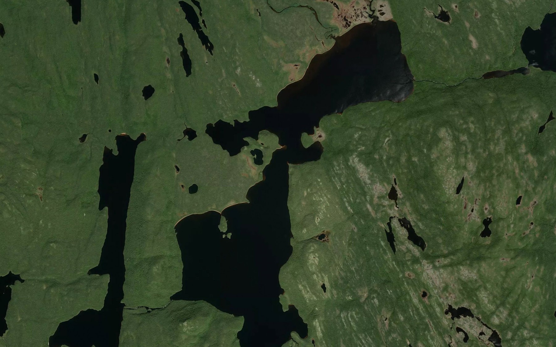 Satellite map of the Lac Tooker
