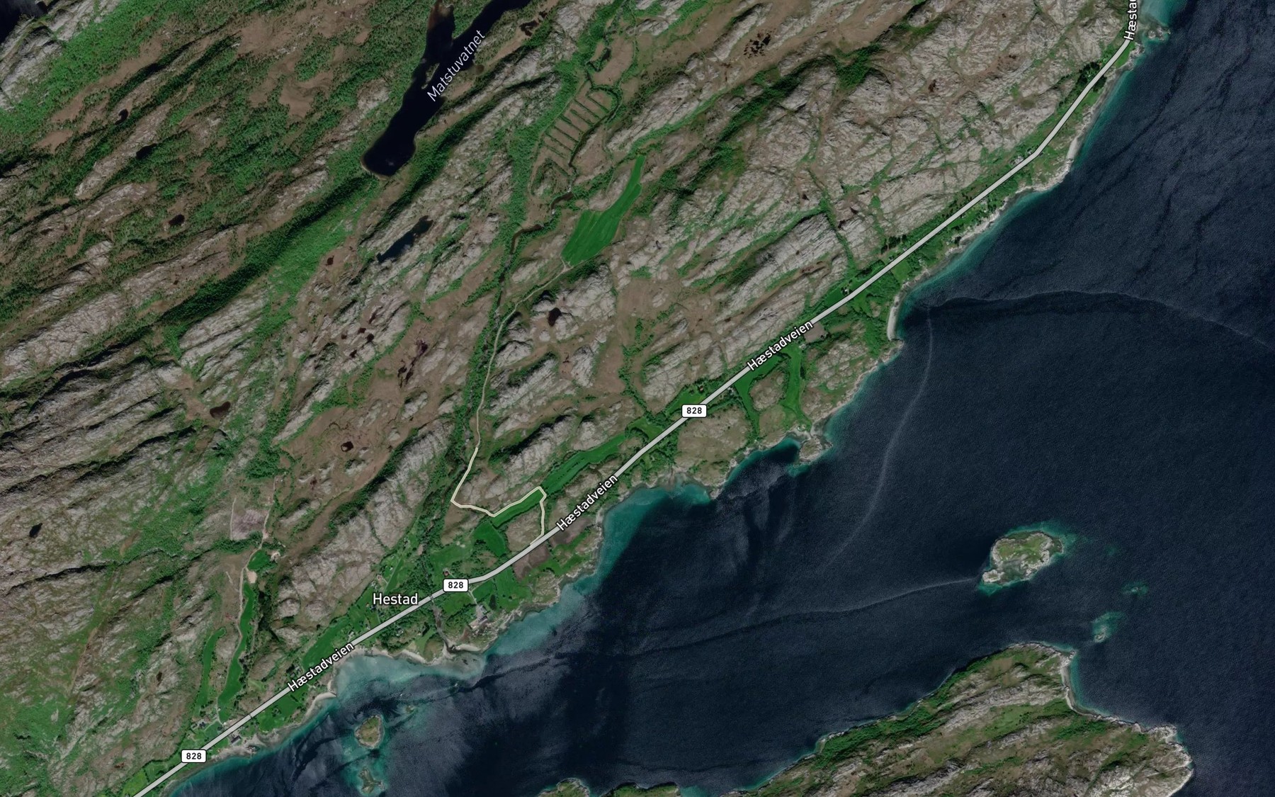 Satellite map of the Grindskjerbekken