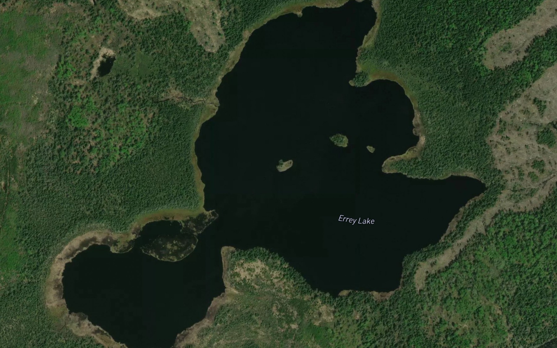 Satellite map of the Errey Lake