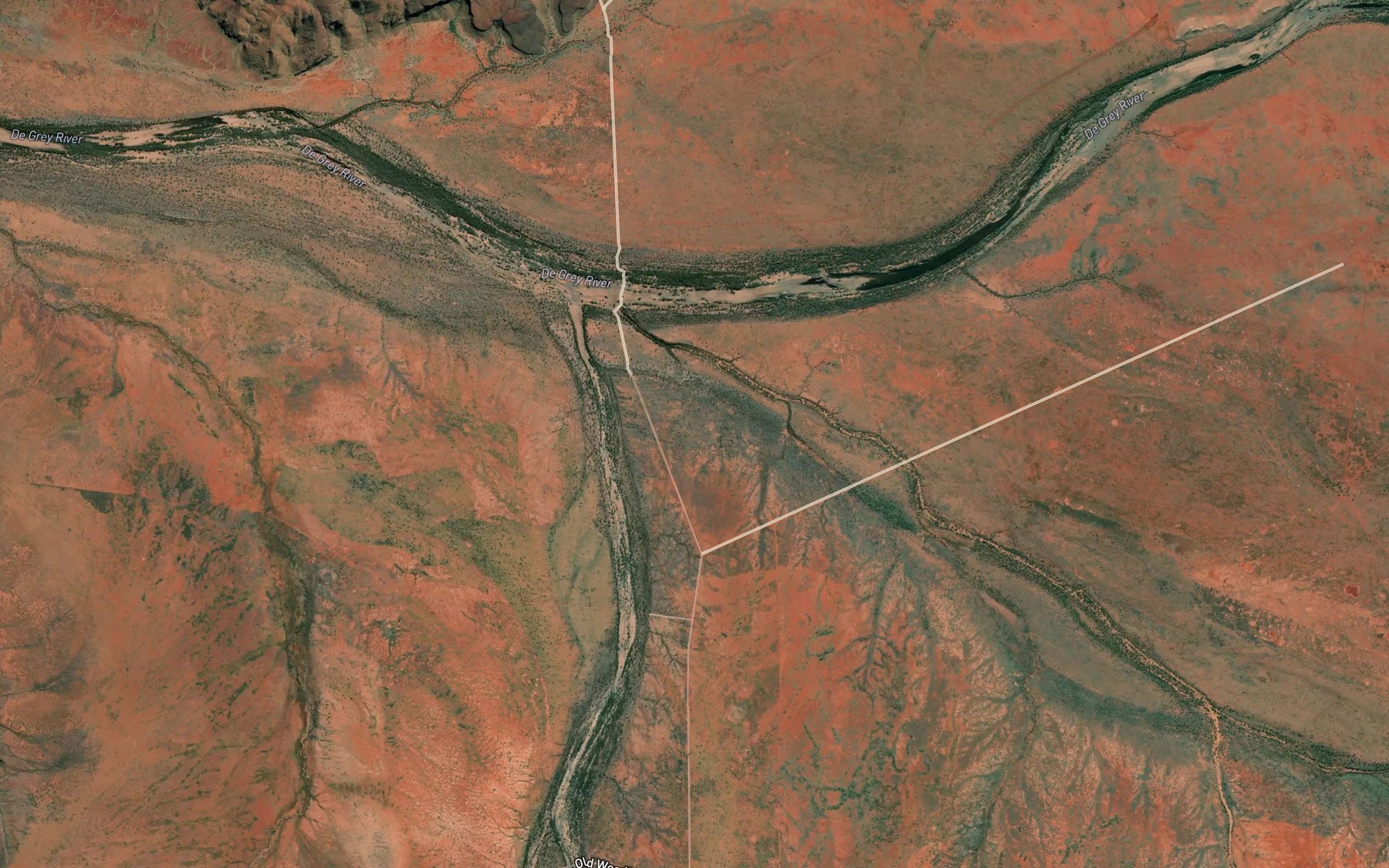 Satellite map of the Narrana Creek
