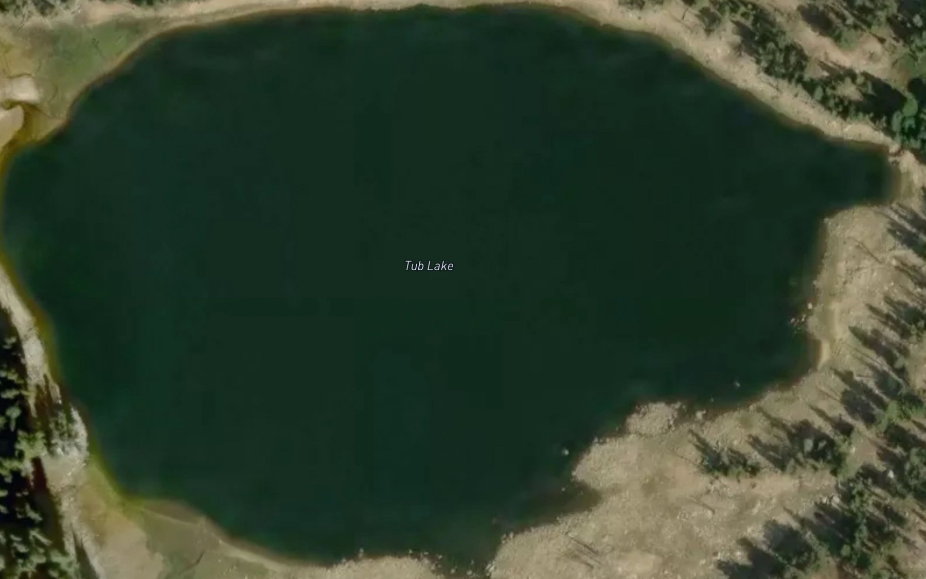 Satellite map of the Tub Lake