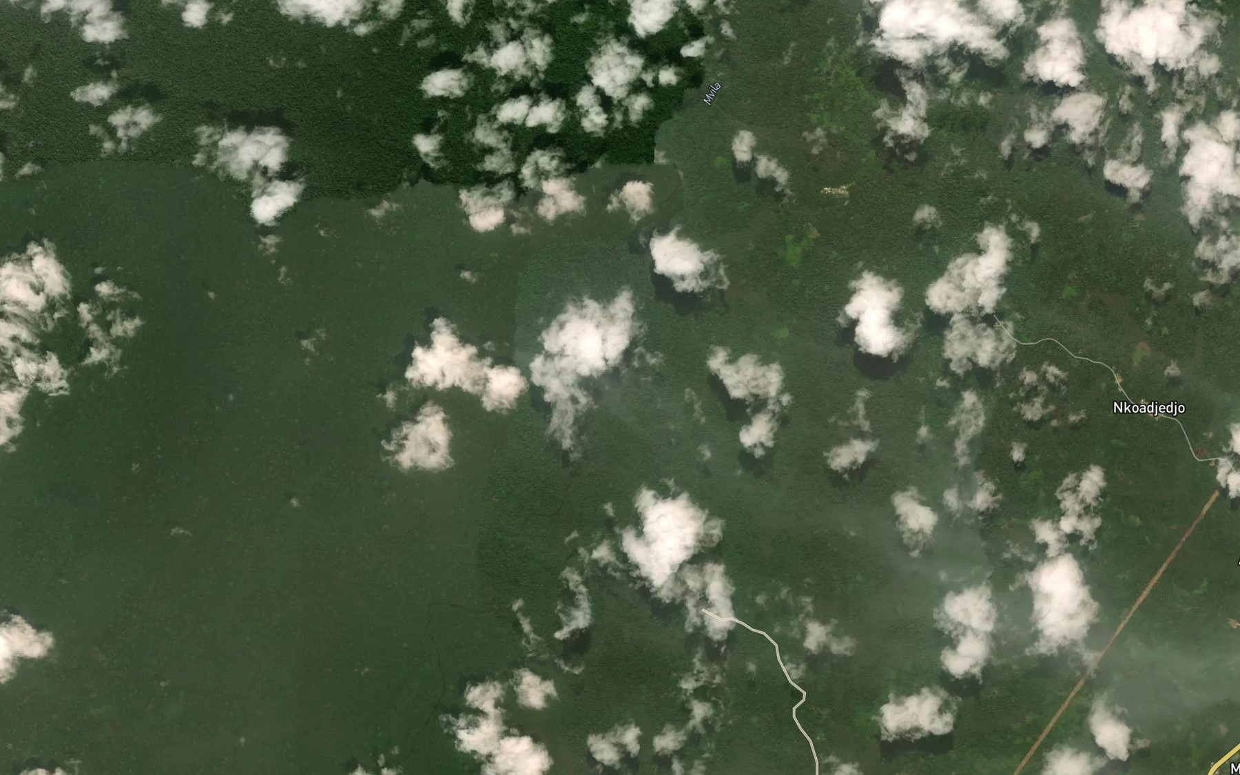 Satellite map of the Mon Ntoumou