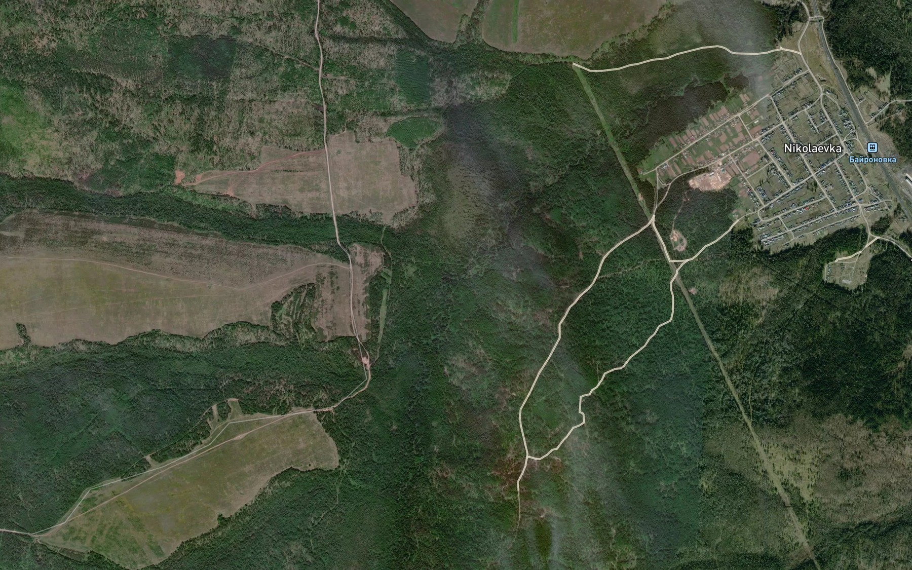 Satellite map of the Nadezhdinka