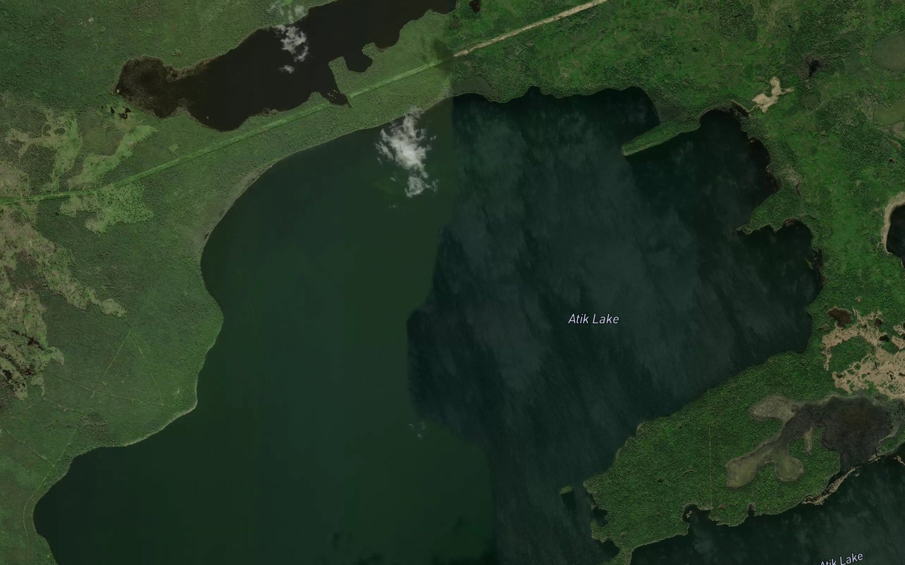 Satellite map of the Atik Lake