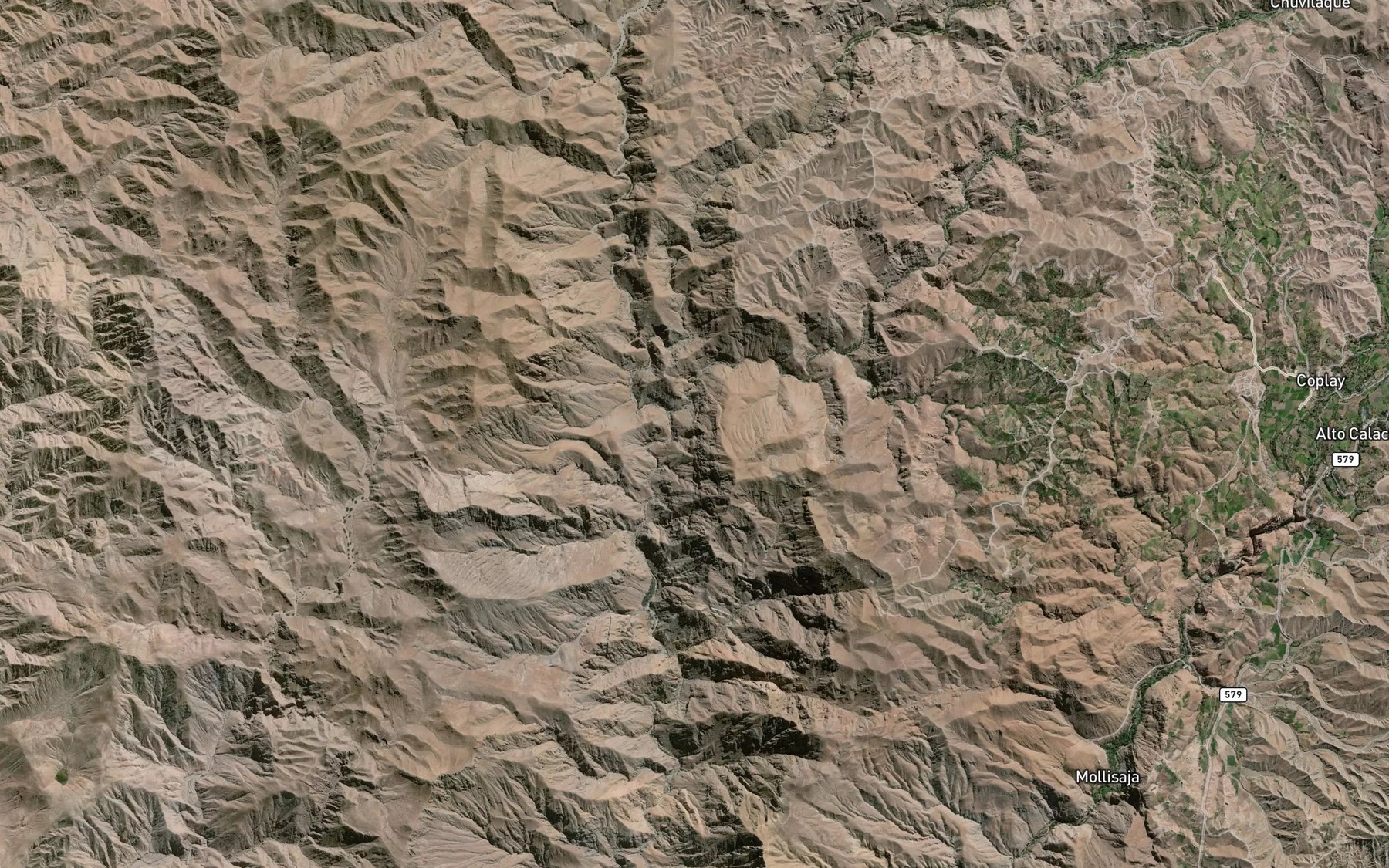 Satellite map of the Rio Chujulay