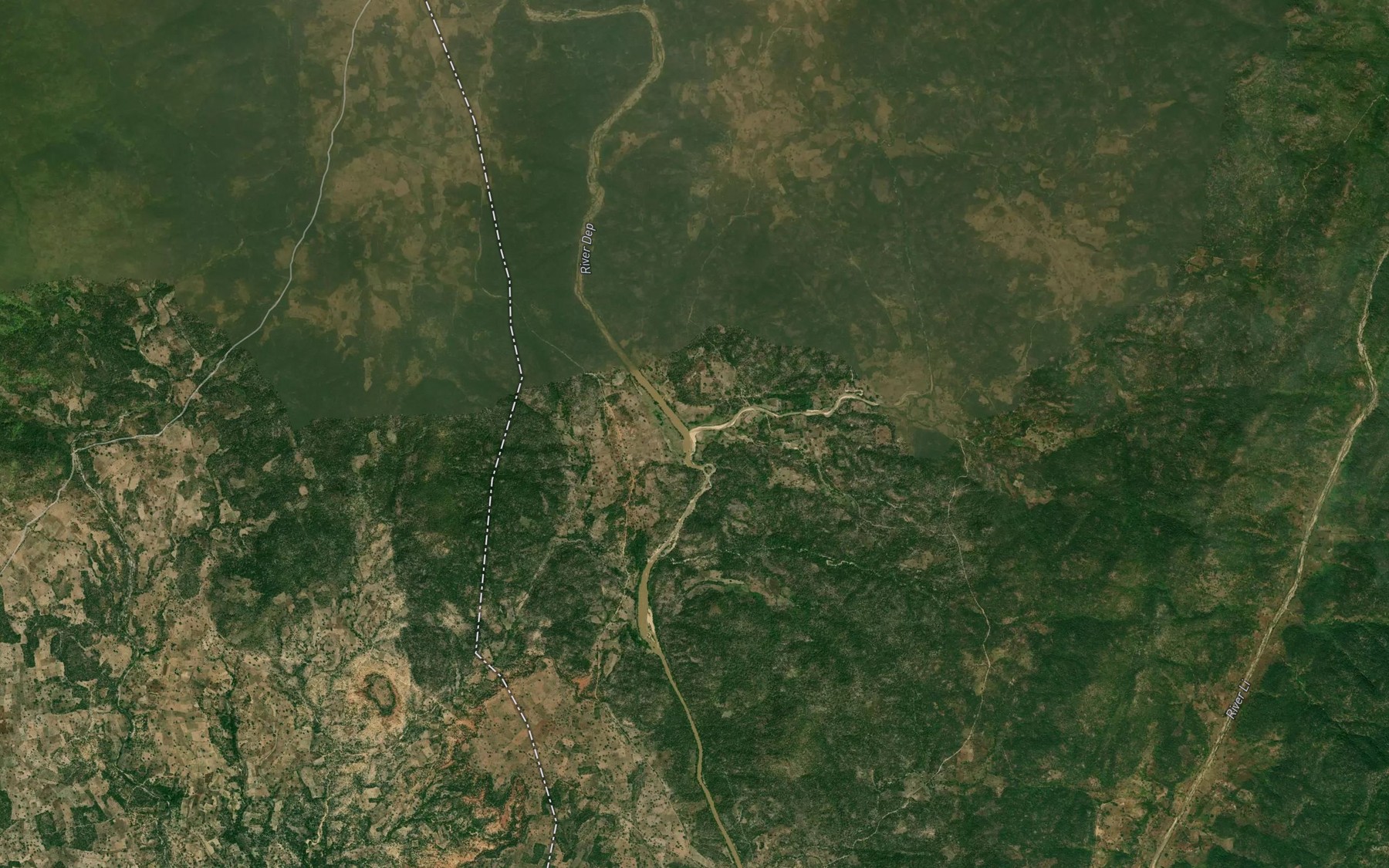 Satellite map of the River Toemuk