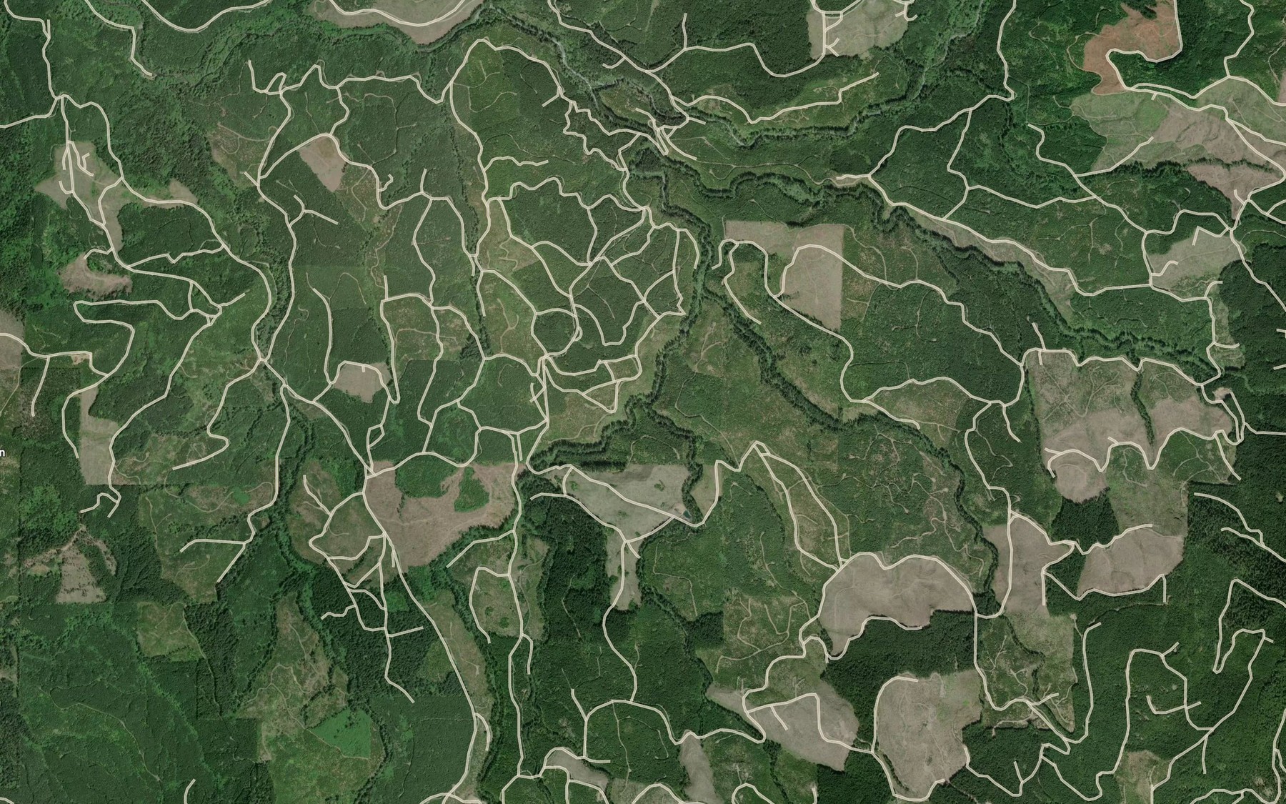 Satellite map of the Cruiser Creek