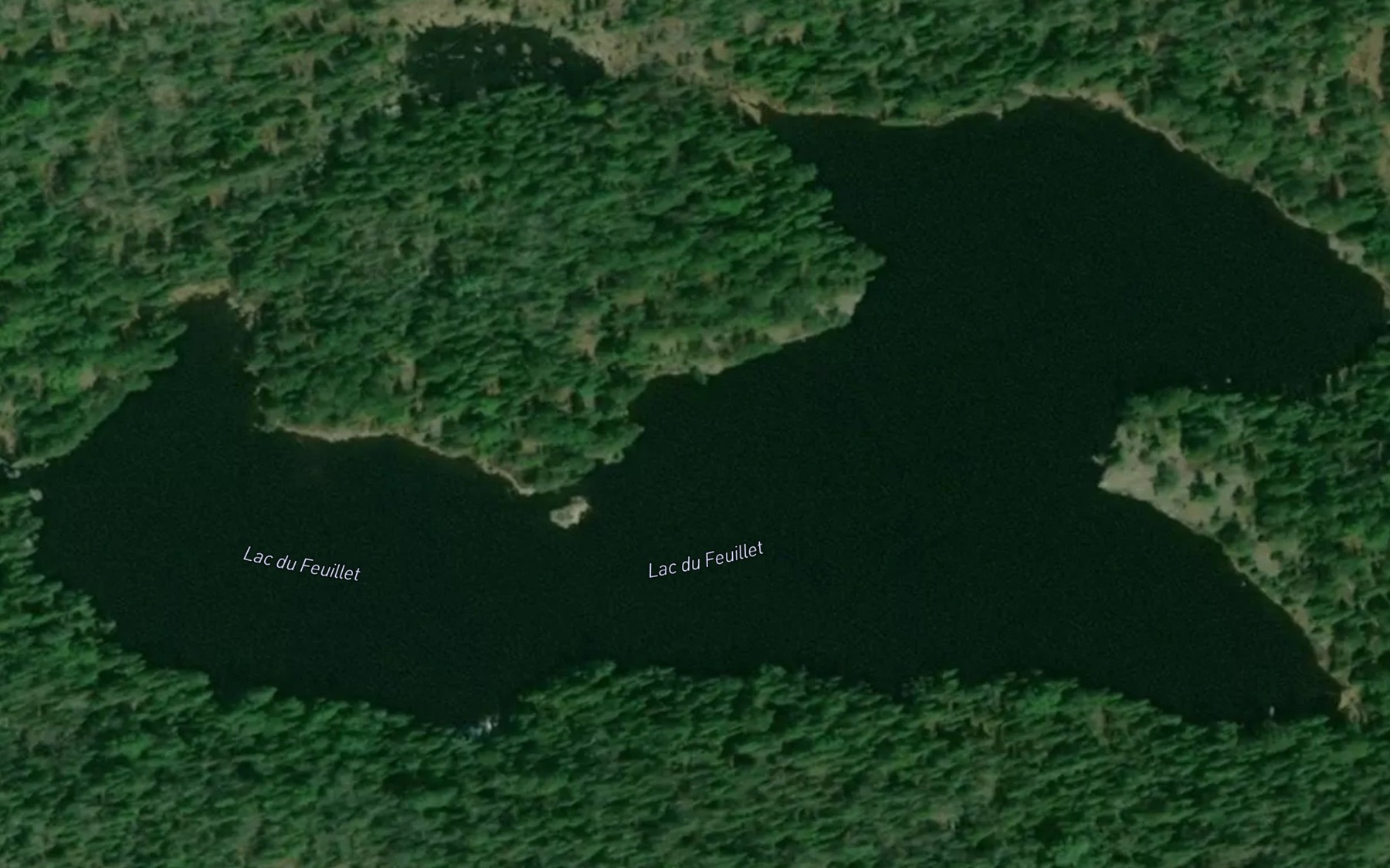 Satellite map of the Lac du Feuillet