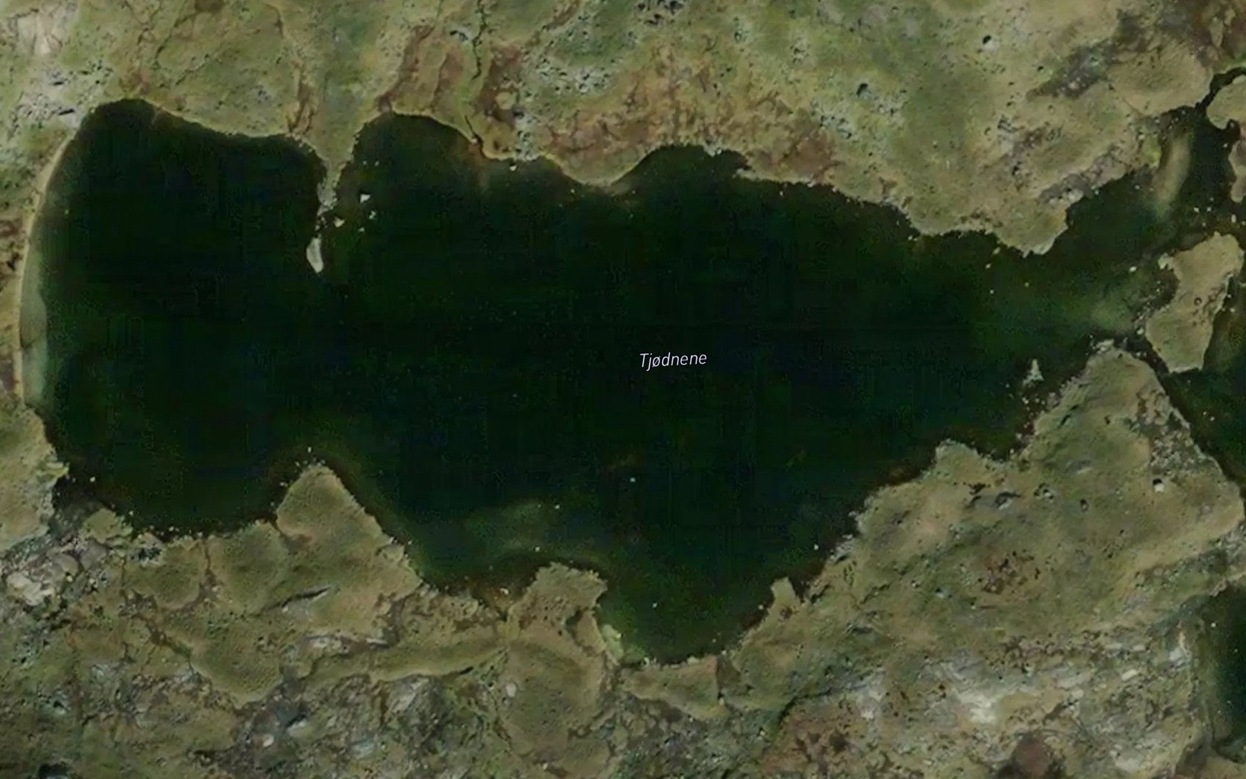Satellite map of the Tjodnene