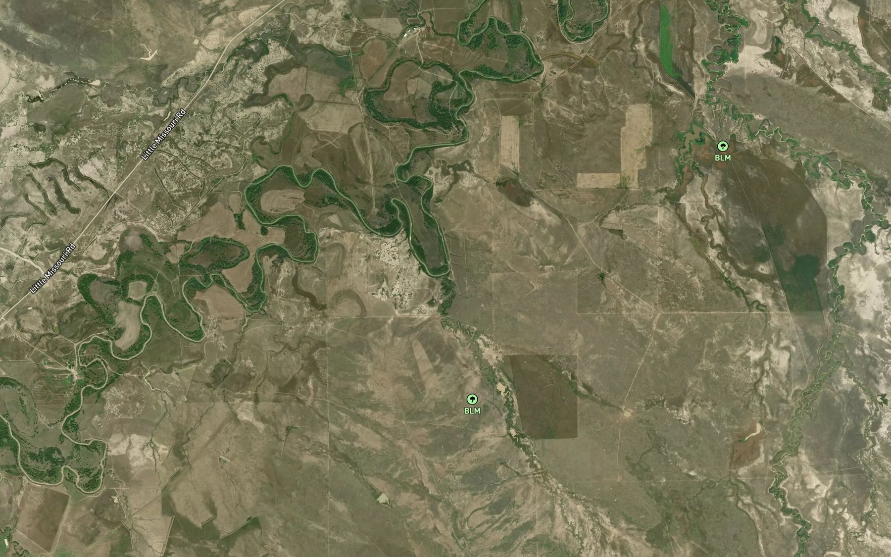 Satellite map of the Plum Creek