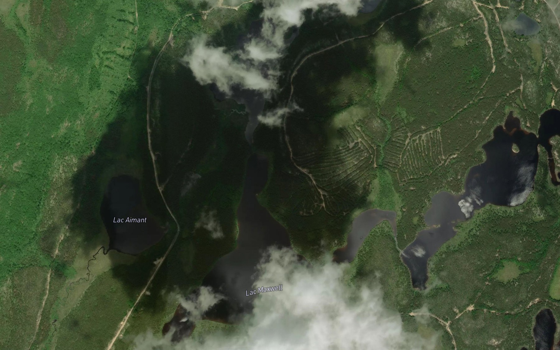 Satellite map of the Lac Maxwell