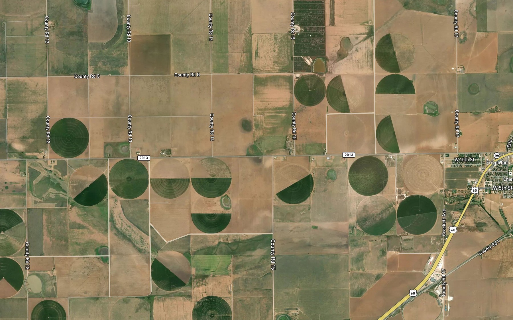 Satellite map of the Twin Lakes