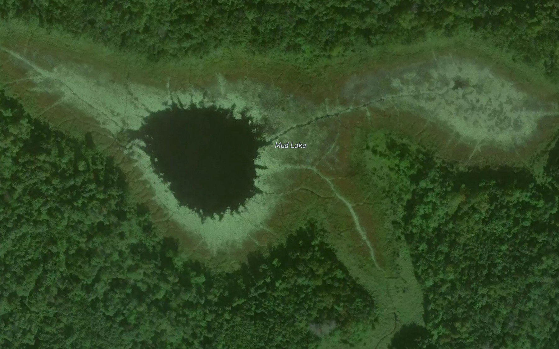 Satellite map of the Mud Lake