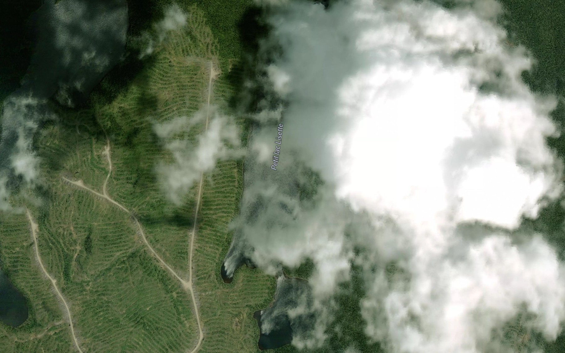 Satellite map of the Petit lac Lisette
