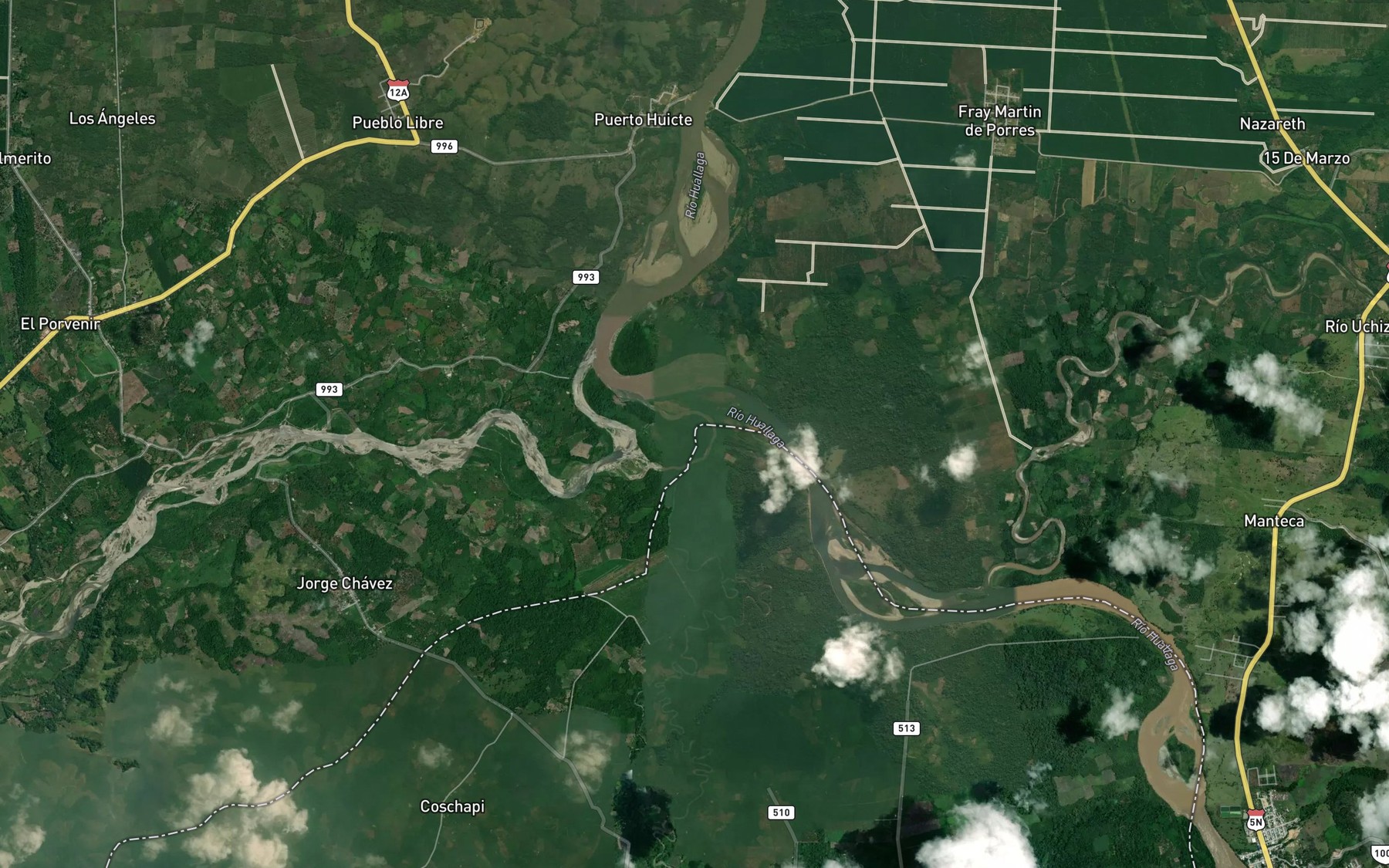 Satellite map of the Rio Chontayac