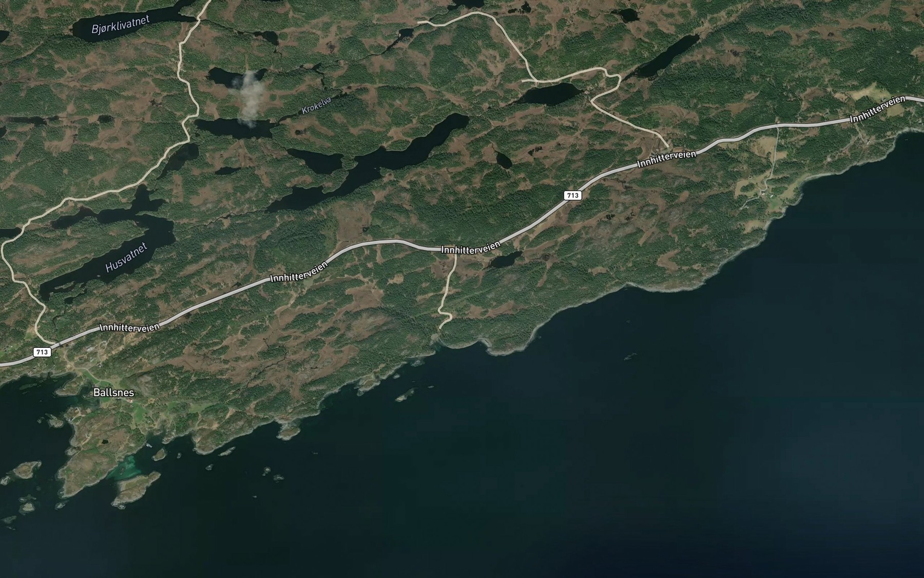 Satellite map of the Bekkviktjornbekken