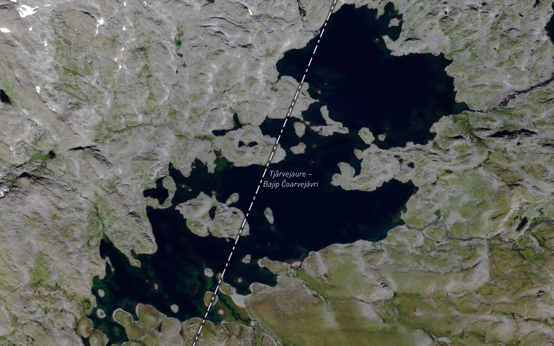 Satellite map of the Coarvejavri