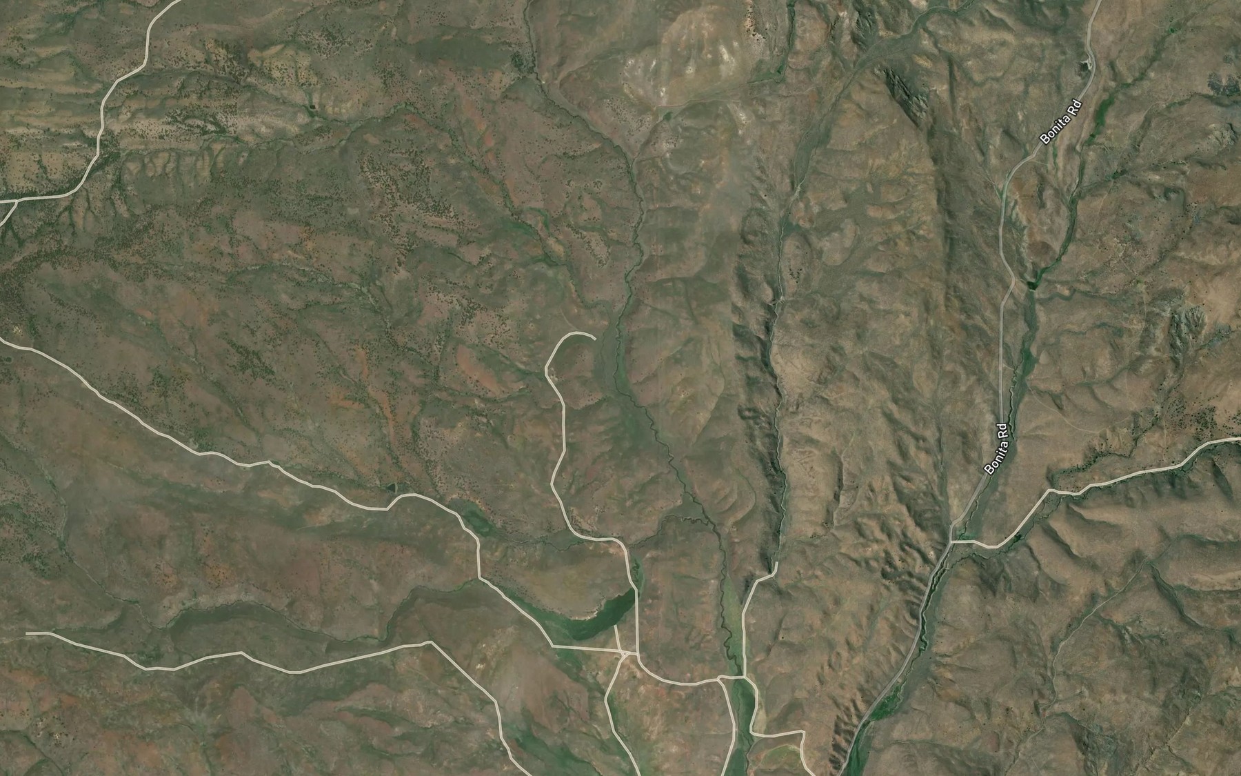 Satellite map of the Post Creek