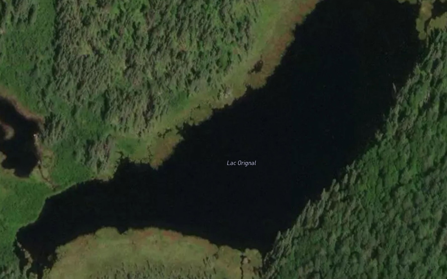 Satellite map of the Lac Orignal