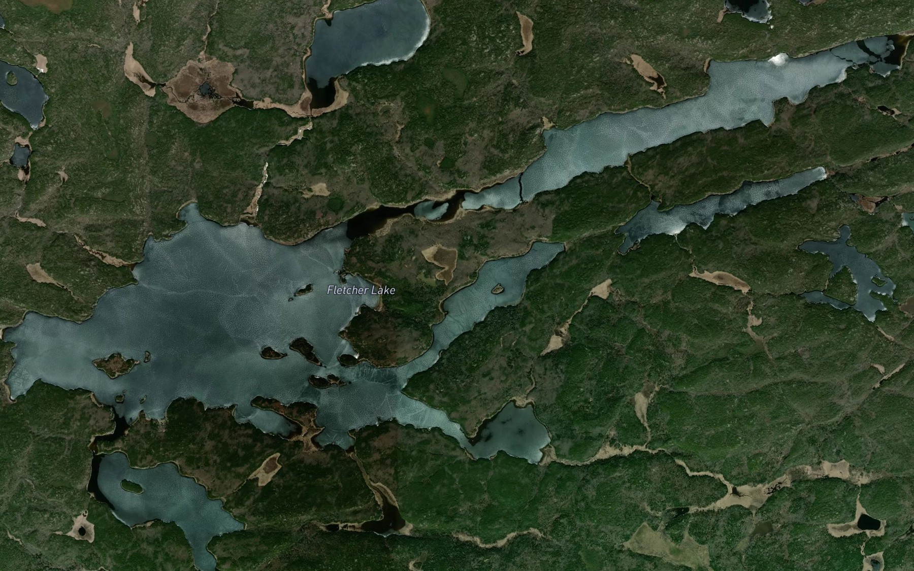 Satellite map of the Fletcher Lake