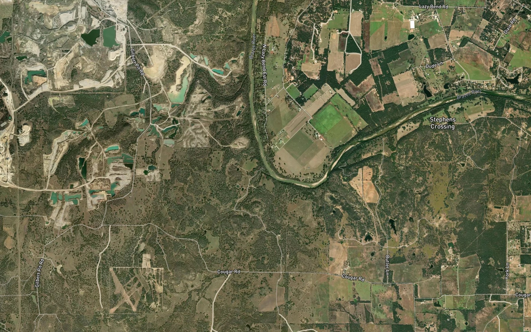 Satellite map of the Rock Creek