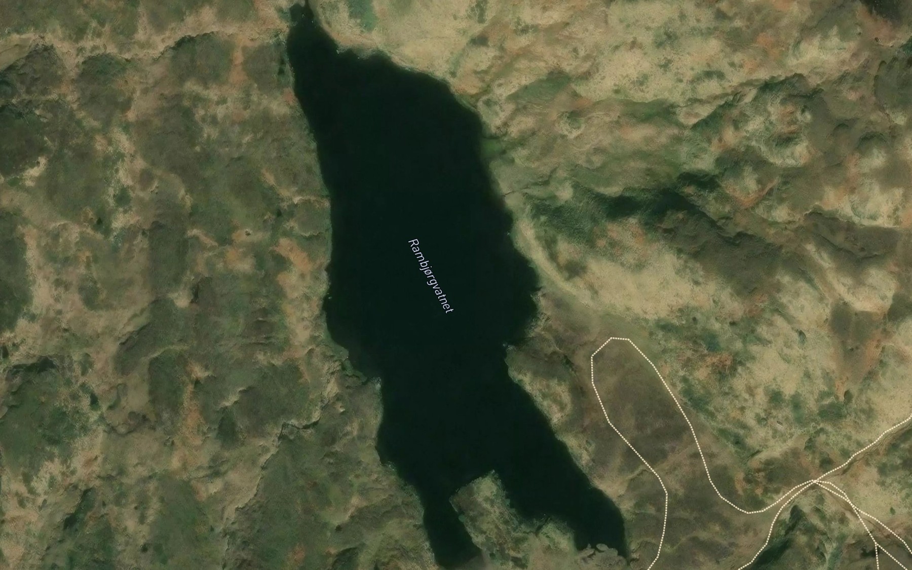 Satellite map of the Rambjorgvatnet