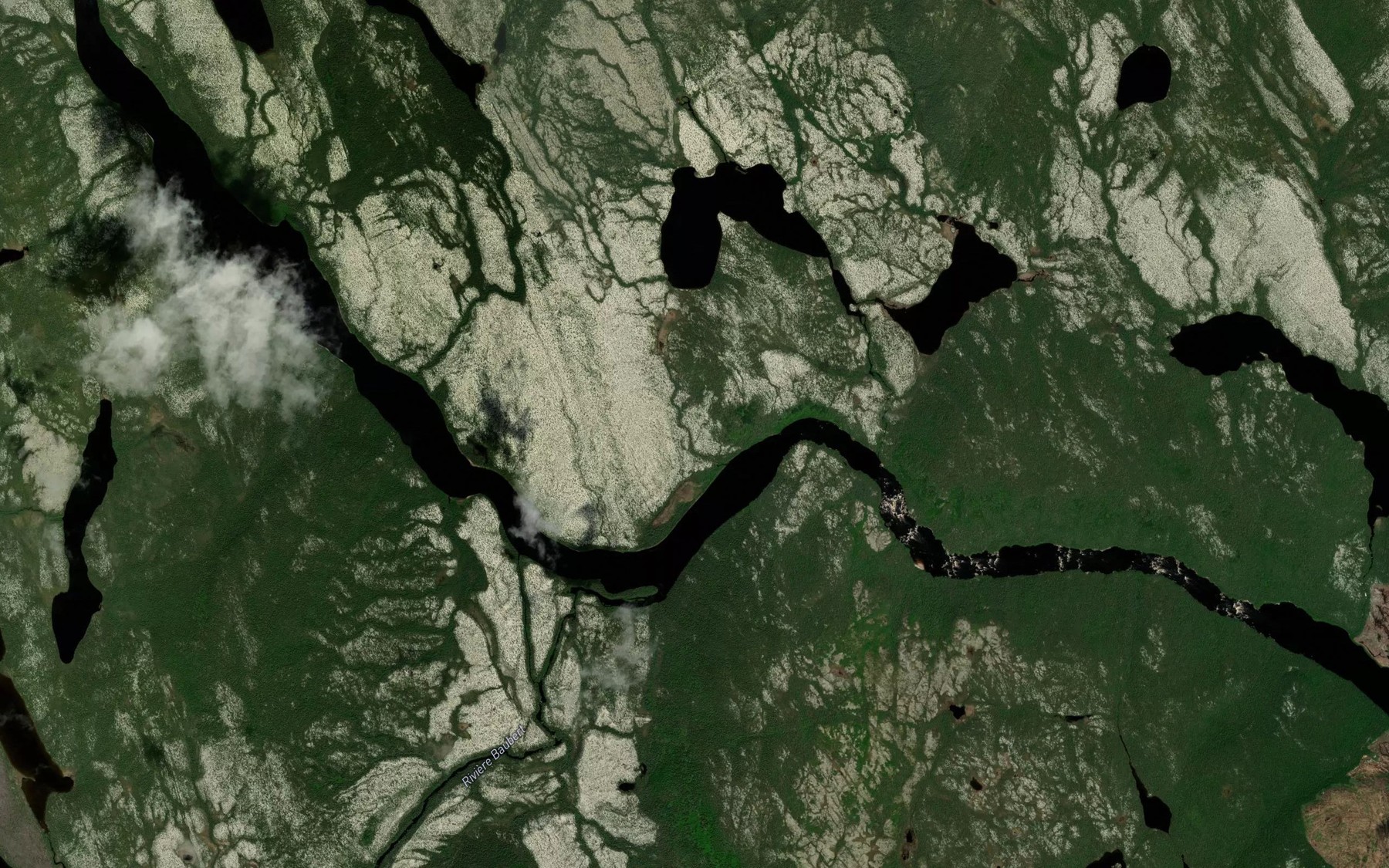 Satellite map of the Riviere Baubert