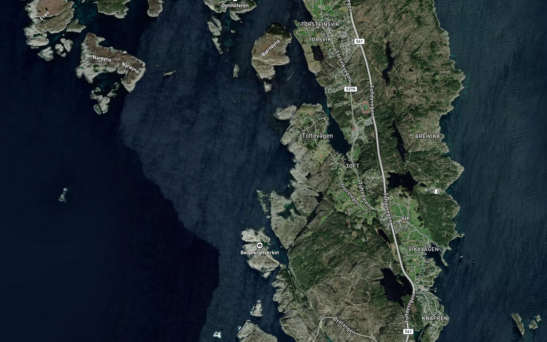 Satellite map of the Bollevika