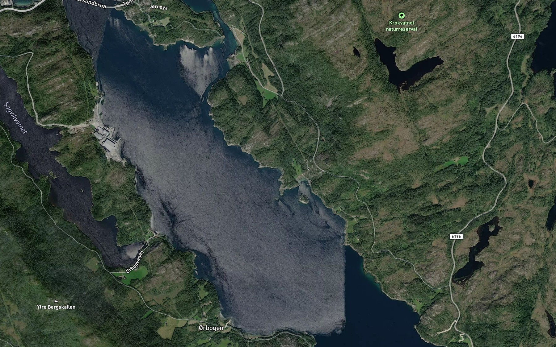 Satellite map of the Larsvikbukta