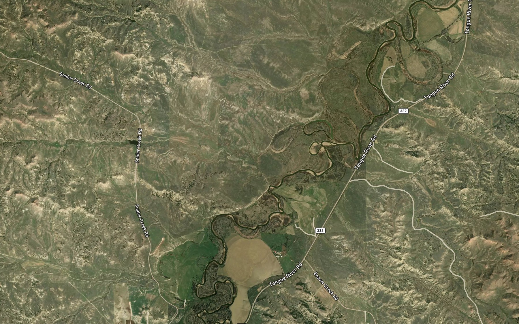 Satellite map of the Trail Creek
