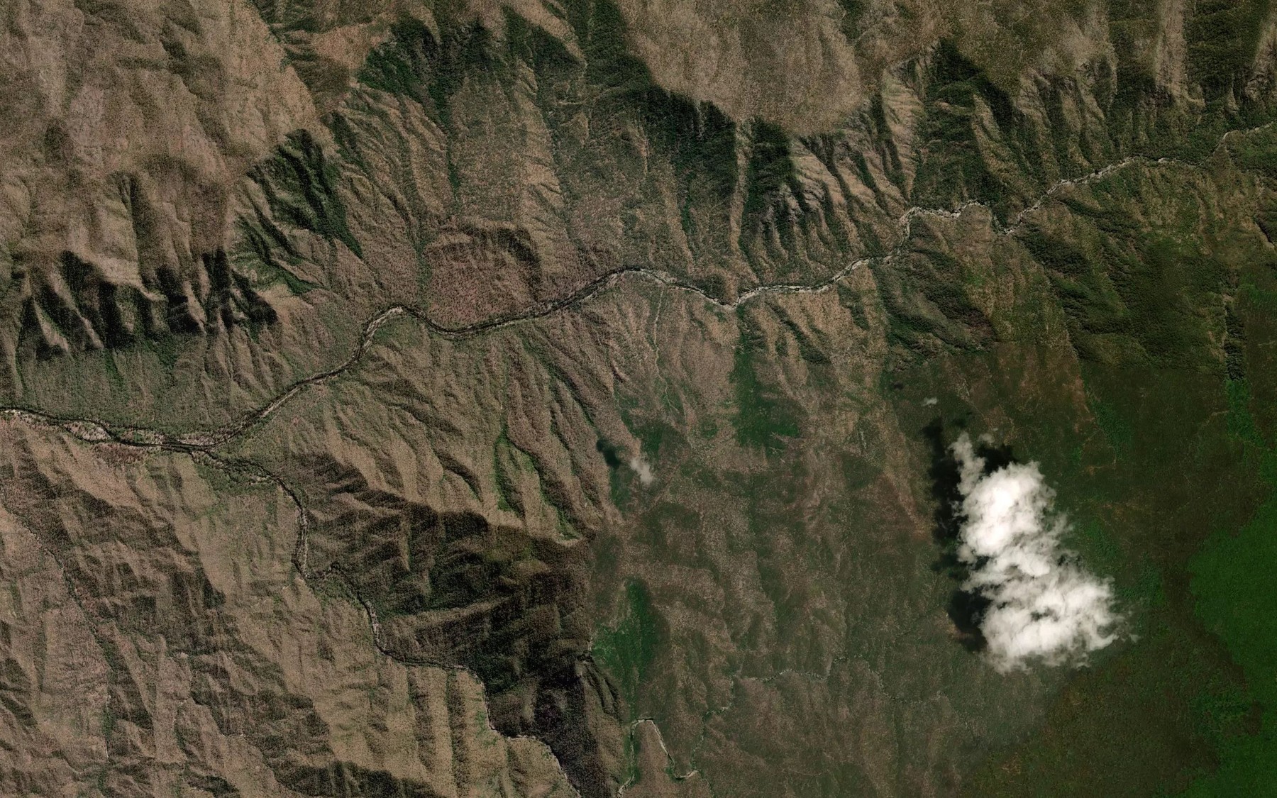 Satellite map of the Massey Creek