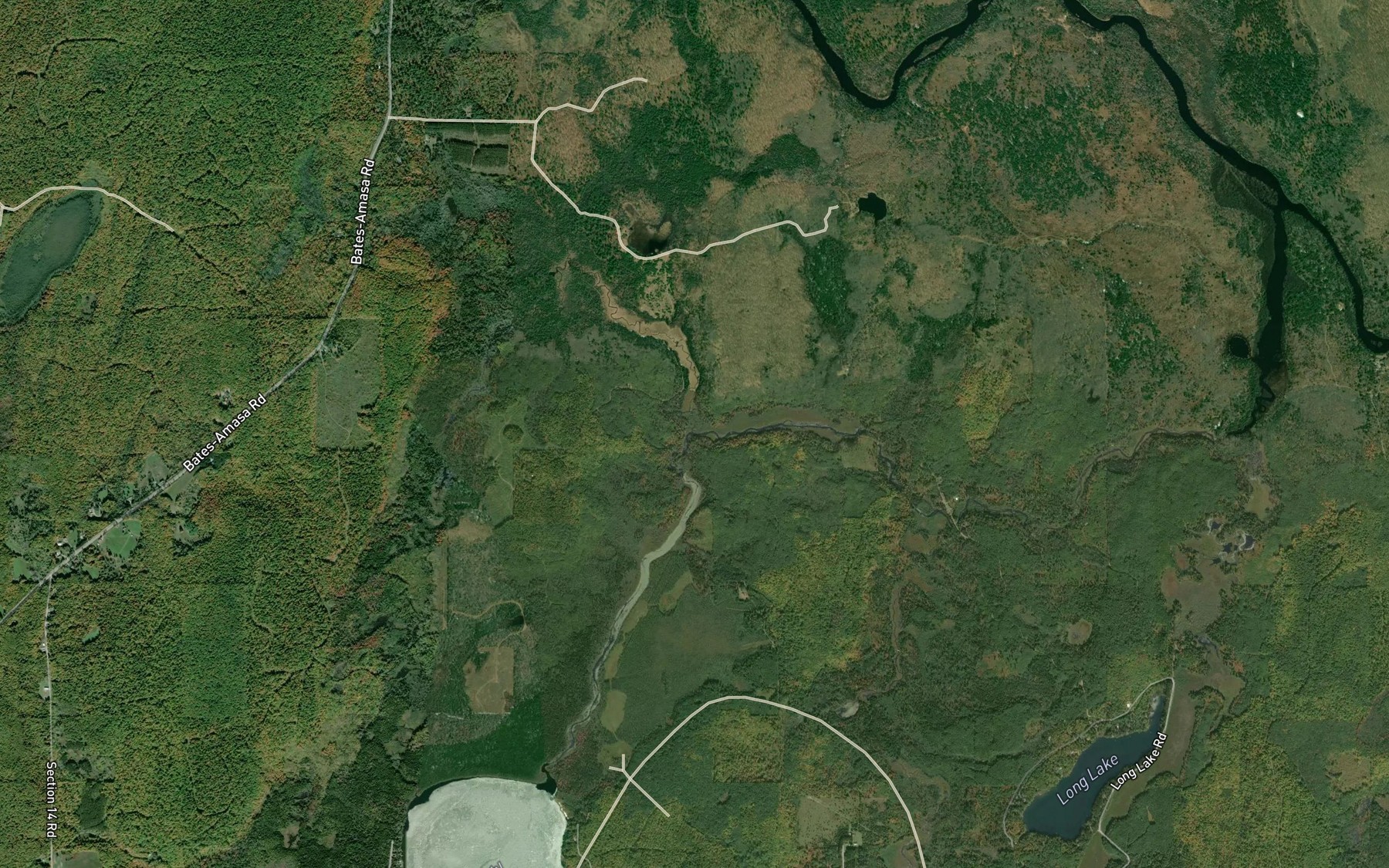 Satellite map of the Olson Creek