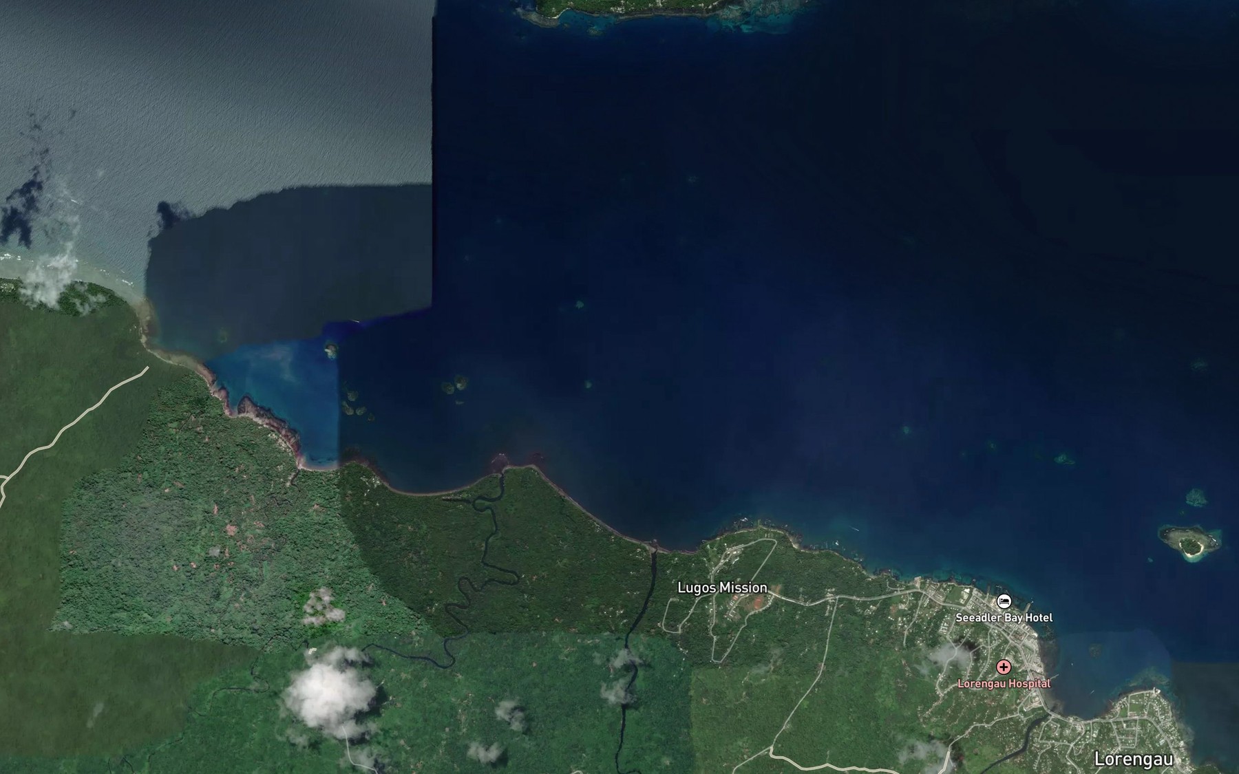 Satellite map of the Lugos River