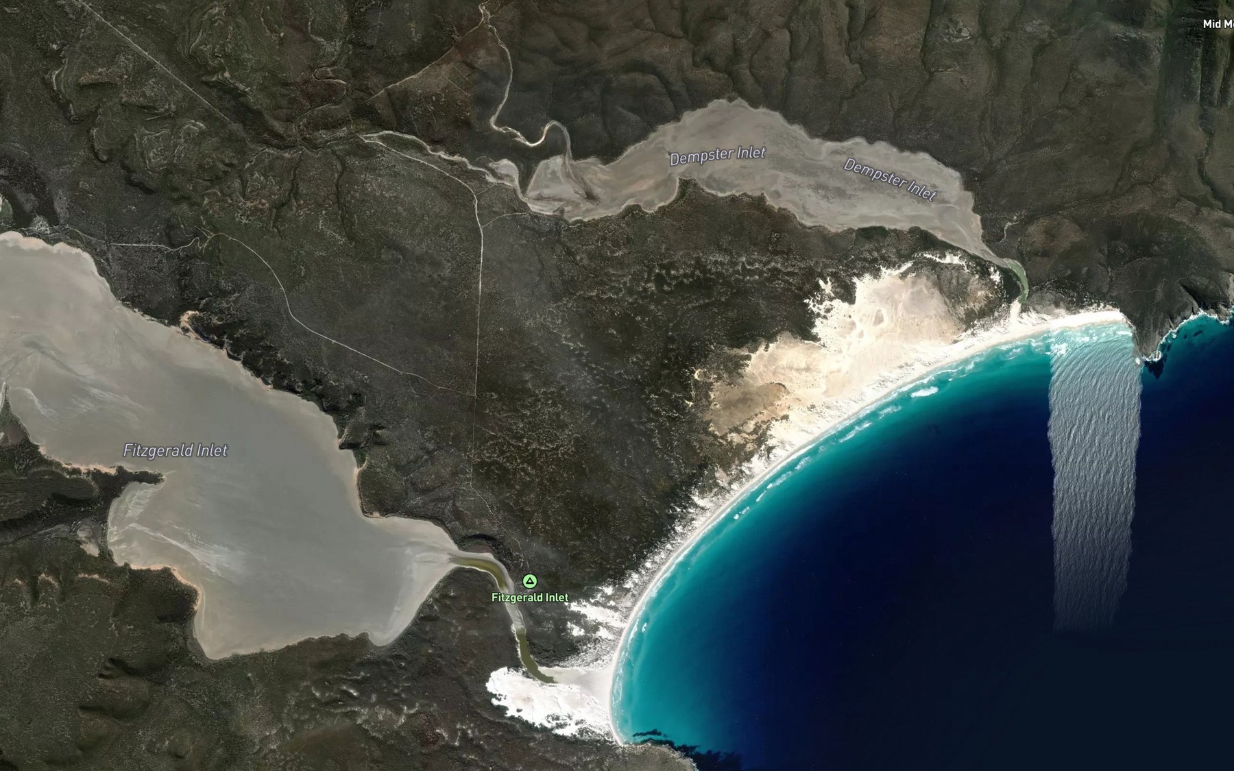 Satellite map of the Fitzgerald River