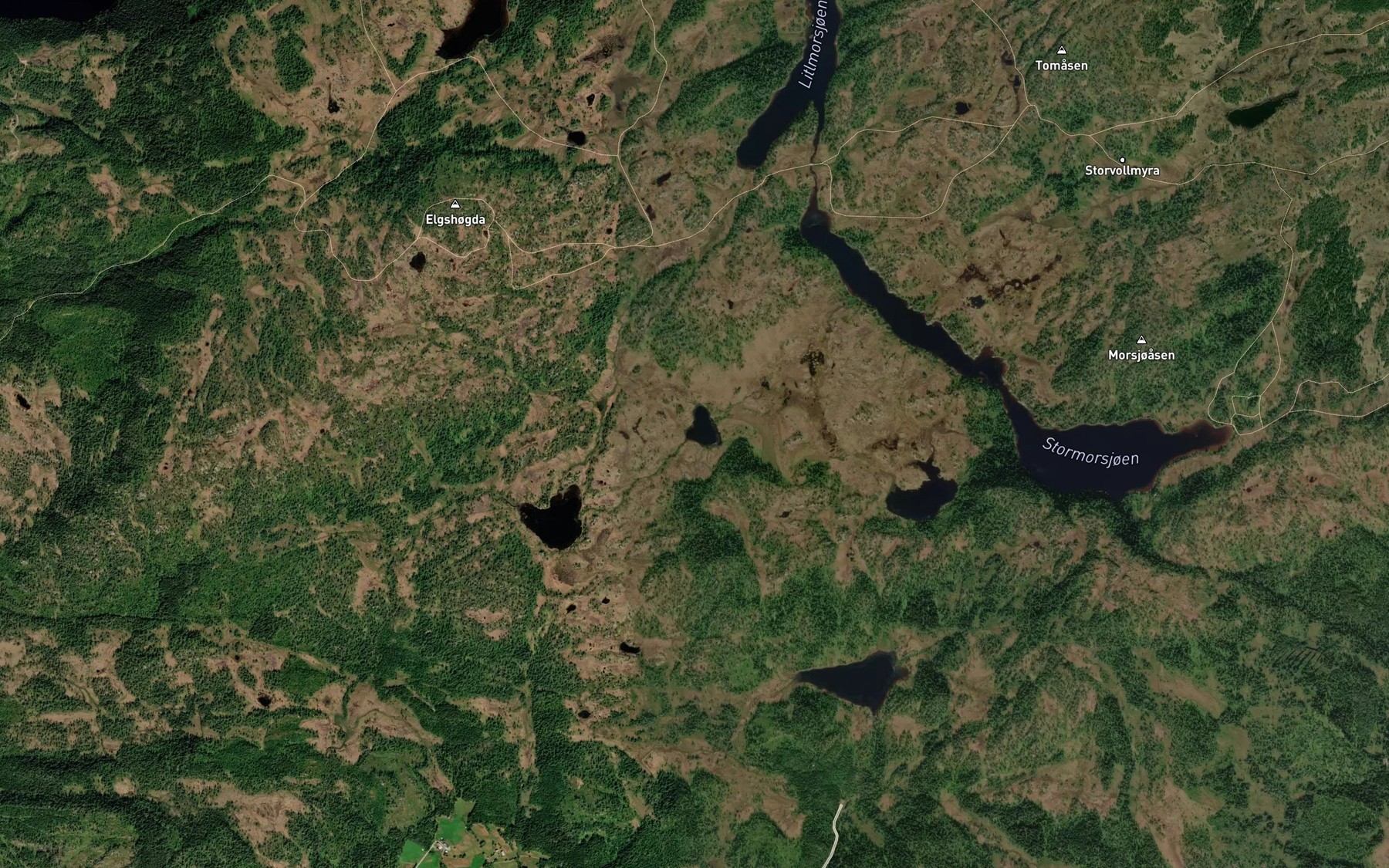 Satellite map of the Fagerlitjorna