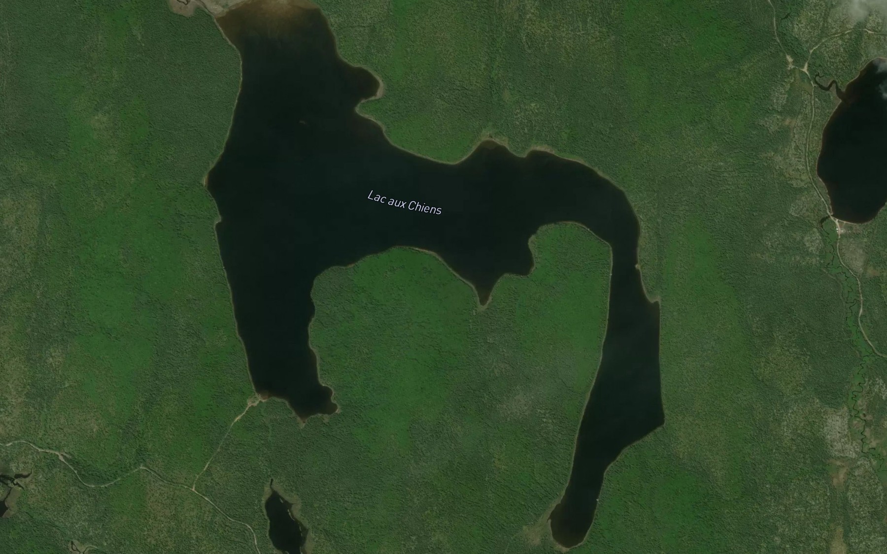 Satellite map of the Lac aux Chiens