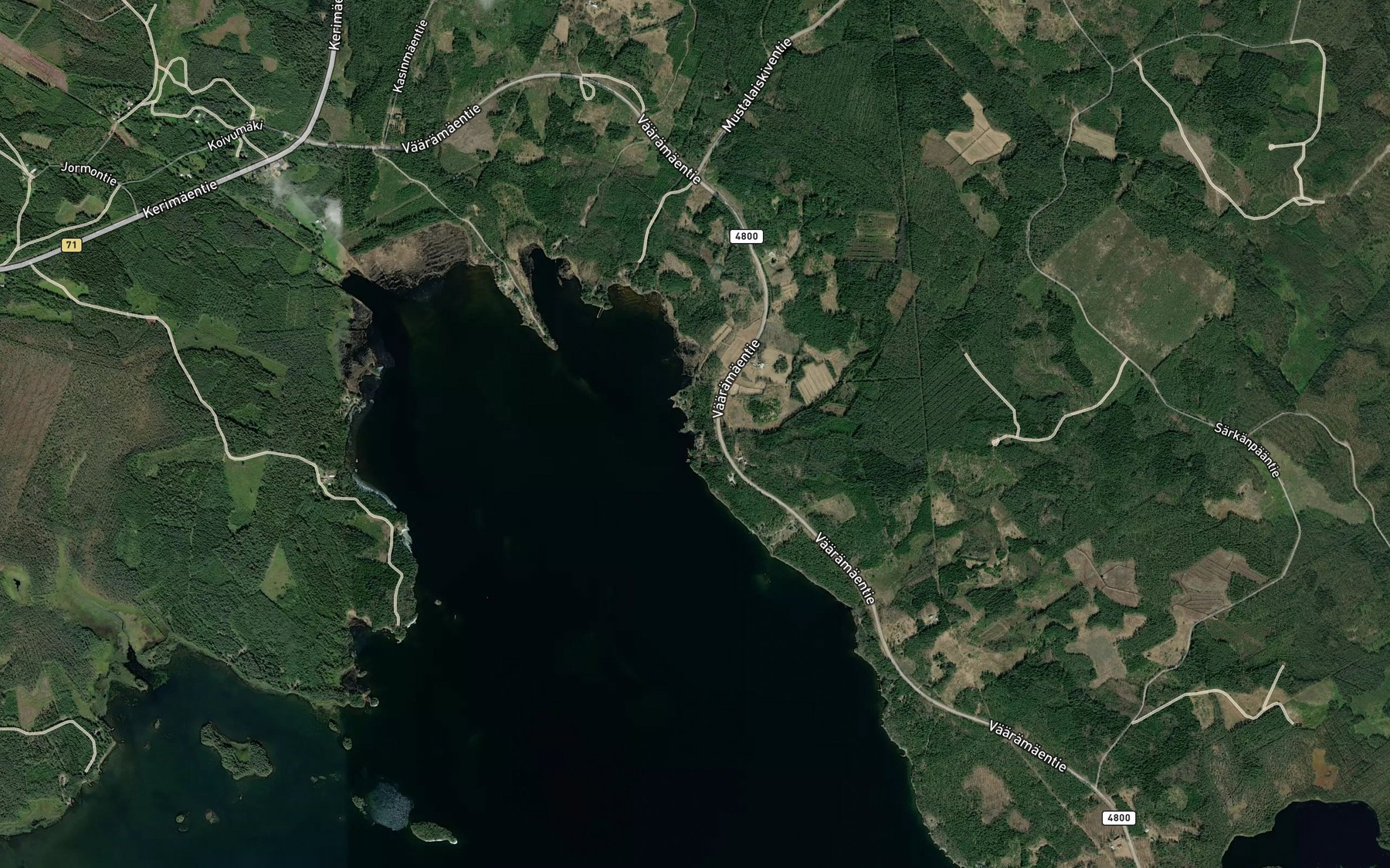 Satellite map of the Morkojoki